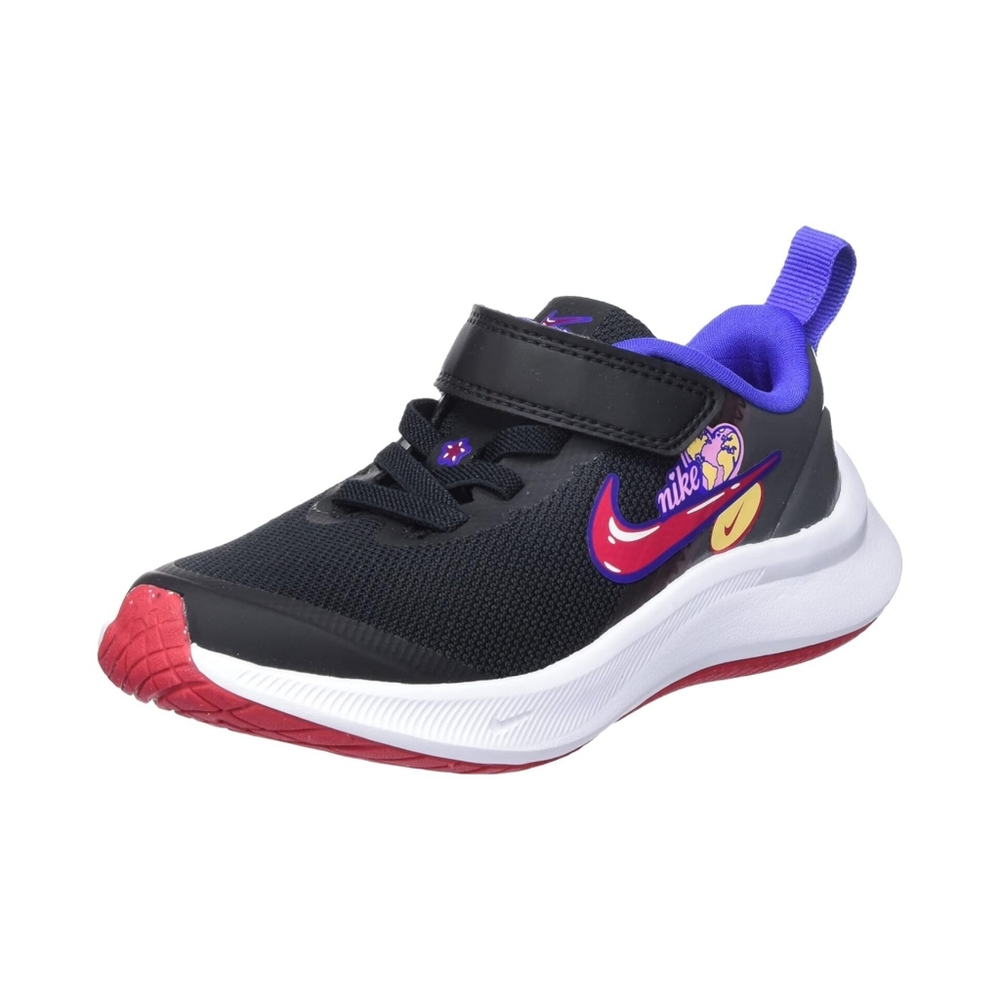 Nike Runner 3 SE Kids Black and Blue Sneakers
